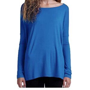 Blue Bamboo Long Sleeved Loose Fitting Top